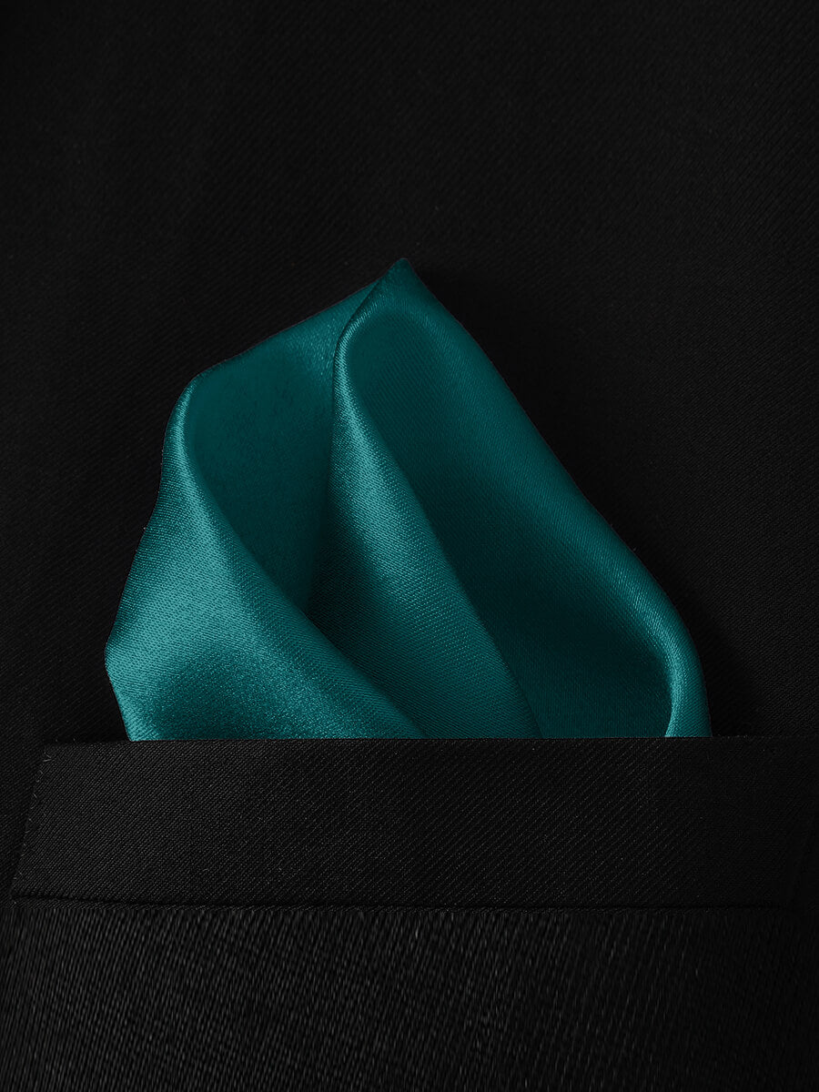 NZBridal Men's Pocket Square Handkerchief Peacock c
