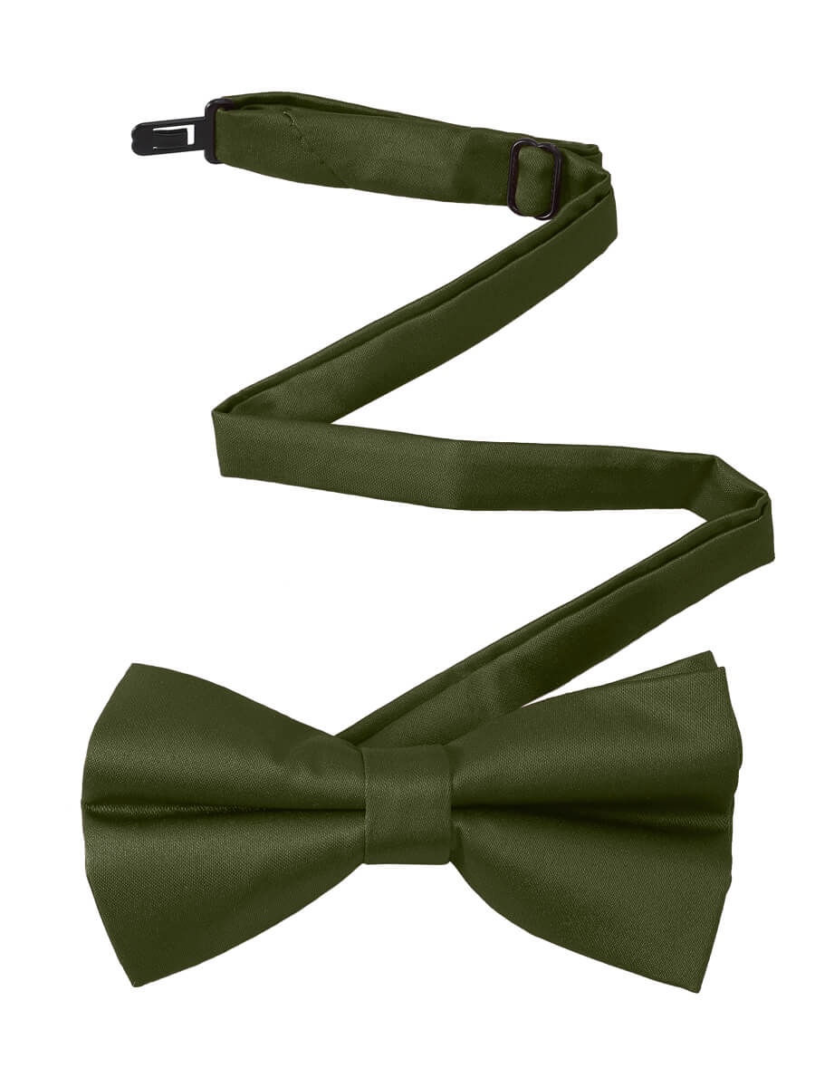 NZ Bridal Neckties Men Bow Tie Adult Olive