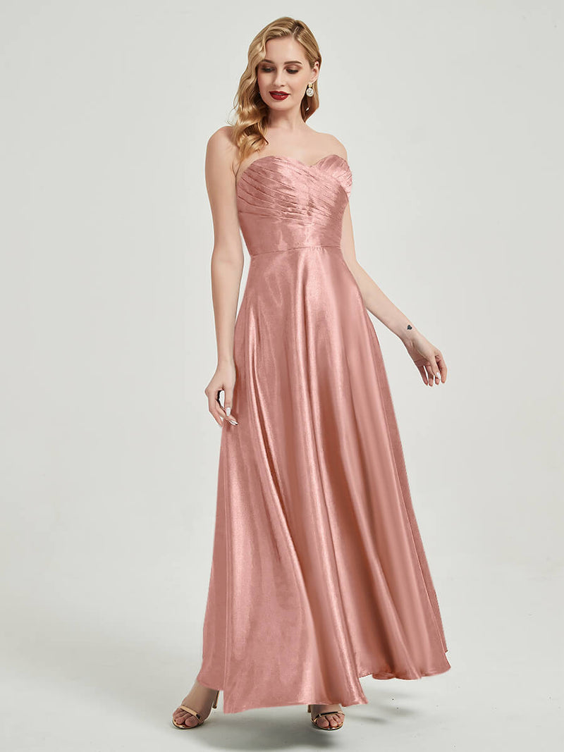 NZBridal Satin bridesmaid dresses 587XC Dusty Pink b