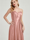 NZBridal Satin bridesmaid dresses 587XC Dusty Pink details