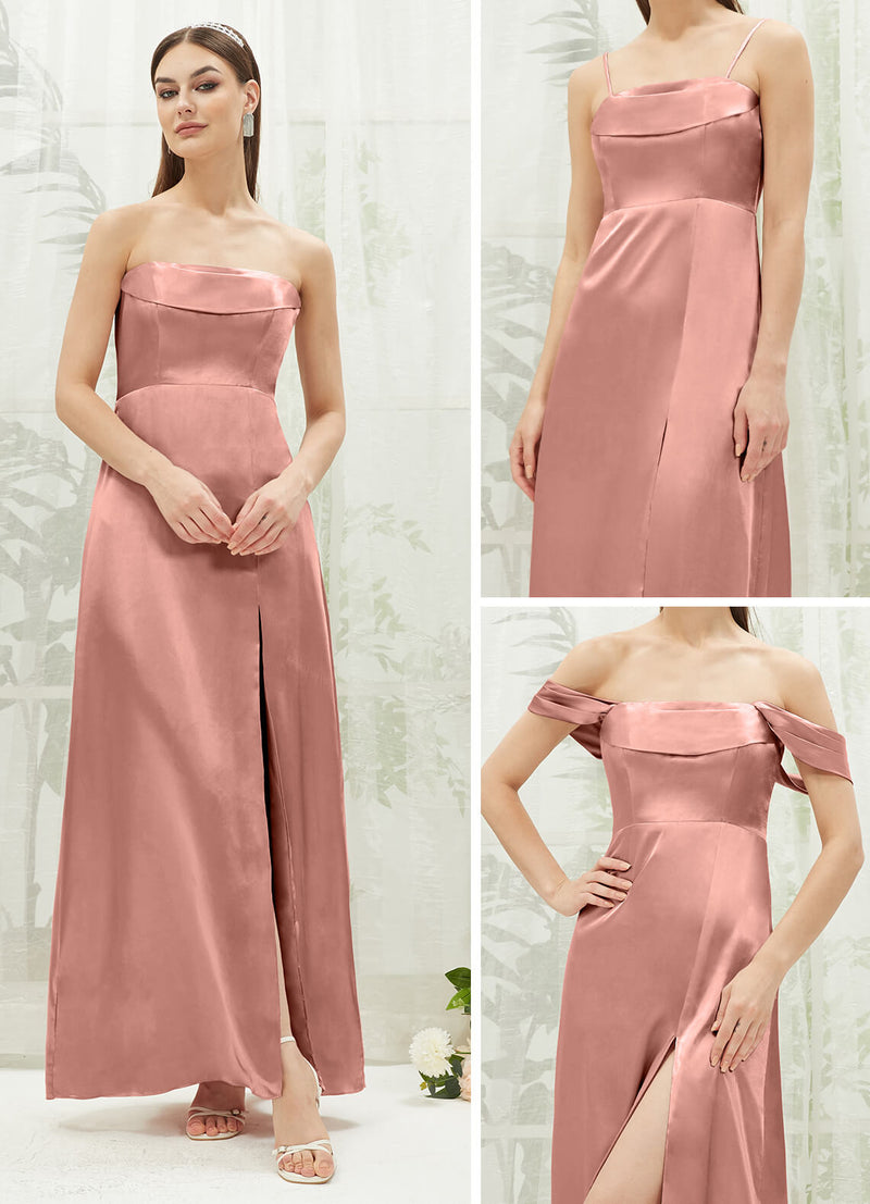 NZBridal Satin bridesmaid dresses BG30212 Dusty Pink g