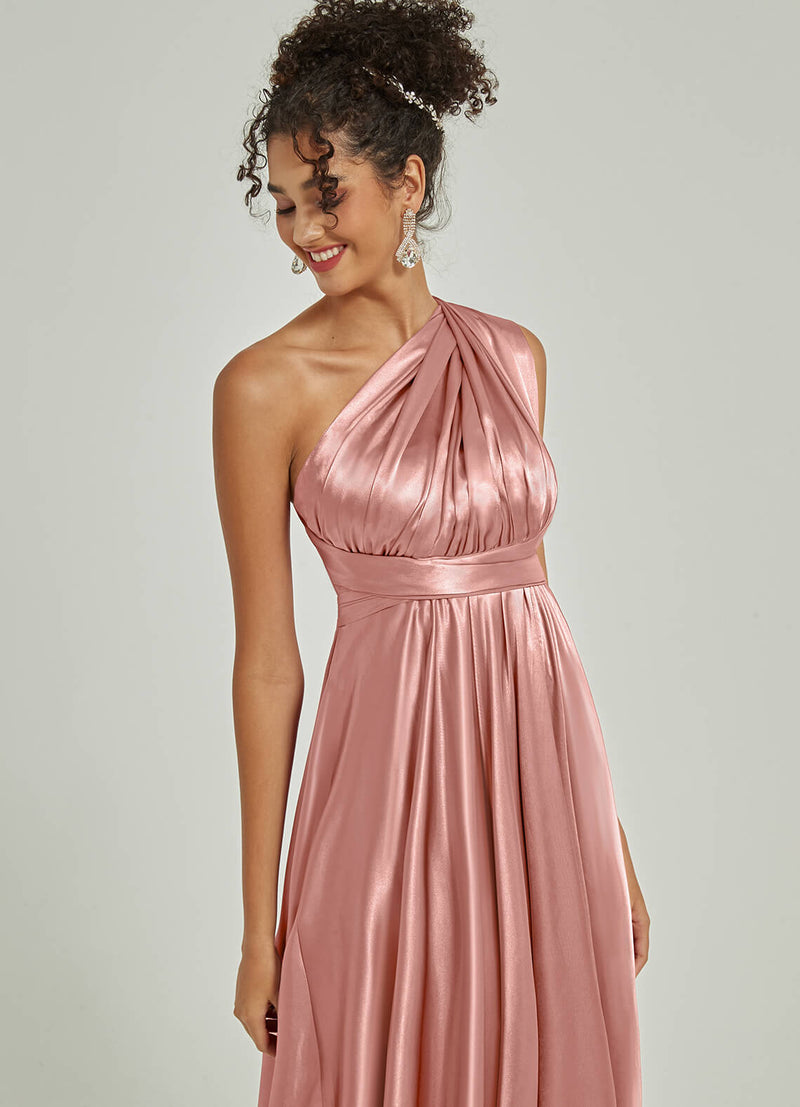 NZBridal Satin bridesmaid dresses JS30218 Winnie Dusty Pink c