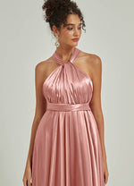 NZBridal Satin bridesmaid dresses JS30218 Winnie Dusty Pink d