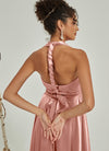 NZBridal Satin bridesmaid dresses JS30218 Winnie Dusty Pink detail1