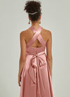 NZBridal Satin bridesmaid dresses JS30218 Winnie Dusty Pink detail2