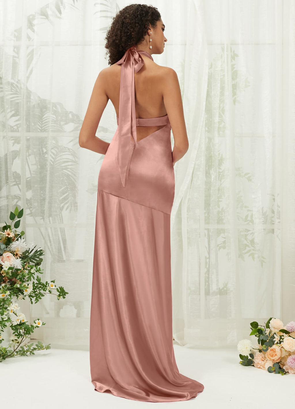NZBridal Satin bridesmaid dresses R30517 Athena Dusty Pink A