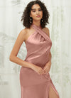 NZBridal Satin bridesmaid dresses R30517 Athena Dusty Pink details