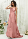 NZBridal Satin bridesmaid dresses XC30113 Juliet Dusty Pink d