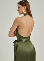  NZBridal Satin Rompers EB30S19 Poppy Olive Green details