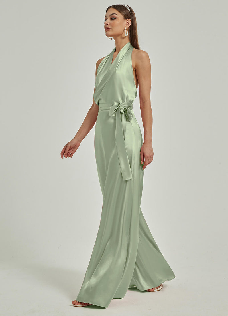 NZBridal Satin Rompers EB30S19 Poppy Sage Green d