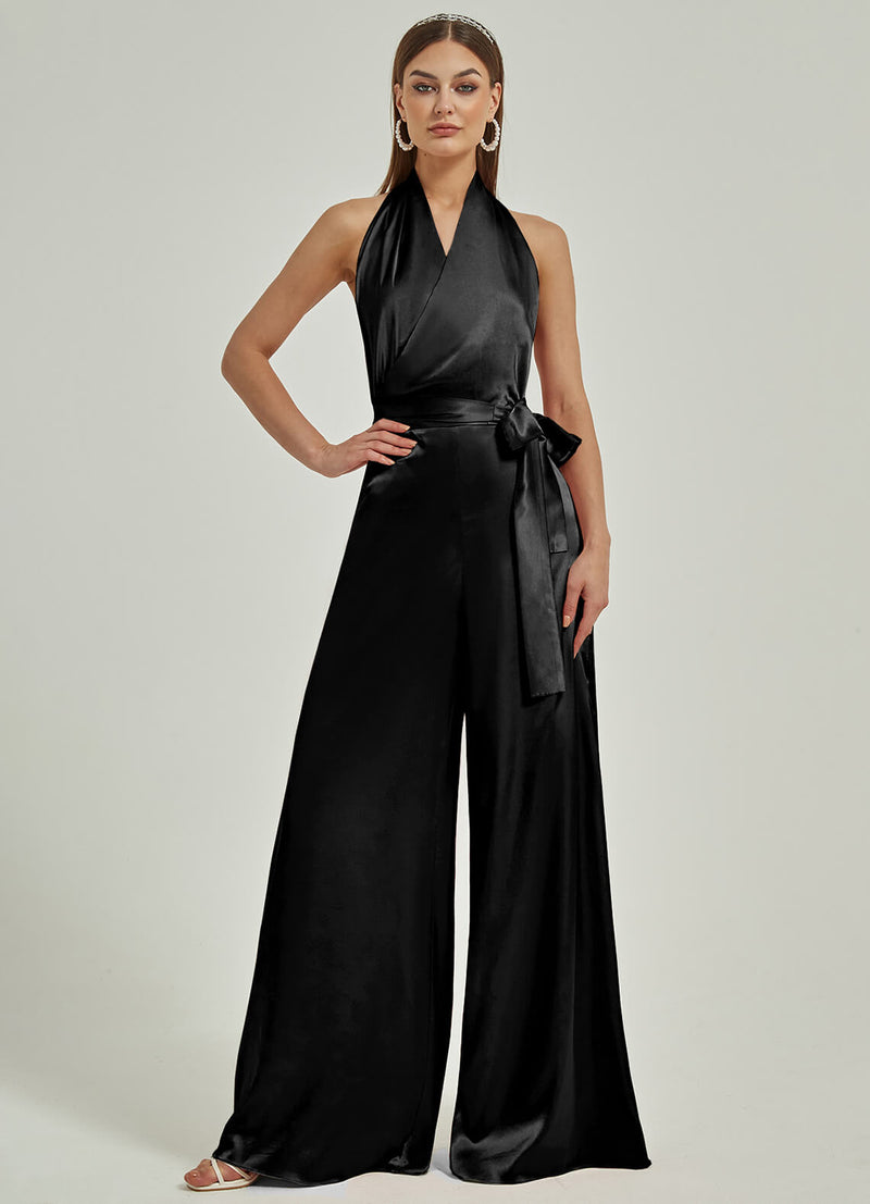 NZBridal Satin Rompers EB30S19 Poppy Black a