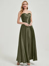 NZBridal Satin bridesmaid dresses 587XC Lillie Olive Green a