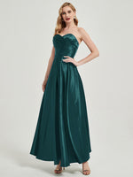 NZBridal Satin bridesmaid dresses 587XC Lillie Peacock d