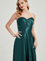 NZBridal Satin bridesmaid dresses 587XC Lillie Peacock details