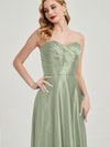 NZBridal Satin bridesmaid dresses 587XC Lillie Sage Green details