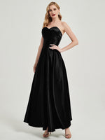 NZBridal Satin bridesmaid dresses 587XC Lillie Black d