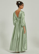 NZBridal Satin bridesmaid dresses AM31004 Josie Sage Green b