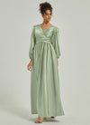 NZBridal Satin bridesmaid dresses AM31004 Josie Sage Green c