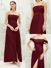 NZBridal Satin bridesmaid dresses BG30212 Mina Burgundy muti-way