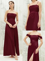 NZBridal Satin bridesmaid dresses BG30212 Mina Burgundy muti-way