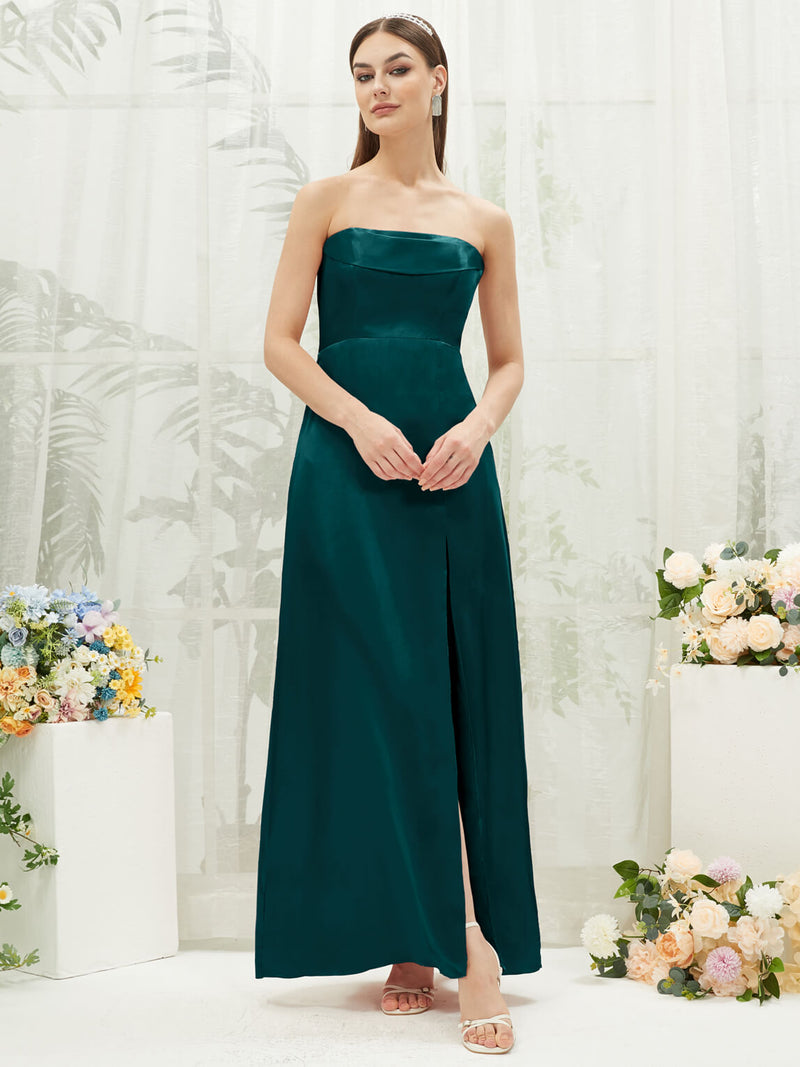 NZBridal Satin bridesmaid dresses BG30212 Mina Peacock c