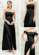 NZBridal Satin bridesmaid dresses BG30212 Mina Black g1