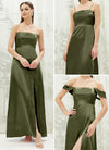 NZBridal Satin bridesmaid dresses BG30212 Mina Olive Green g