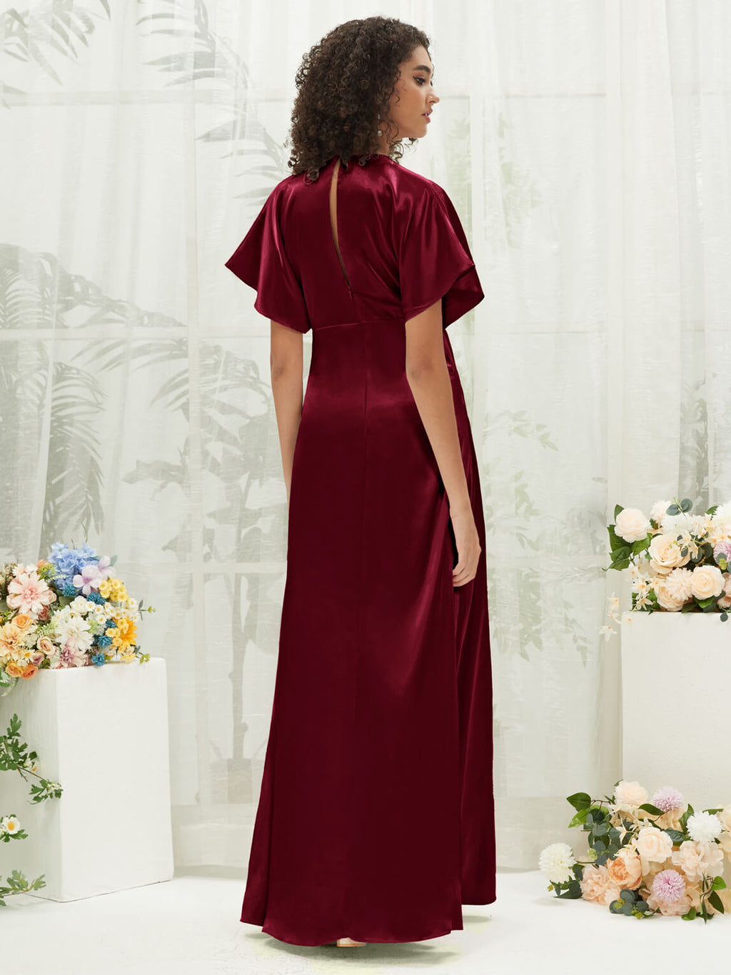 NZBridal Satin bridesmaid dresses BG30301 Jesse Burgundy a