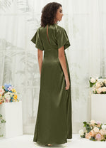 NZBridal Satin bridesmaid dresses BG30301 Jesse Olive Green b