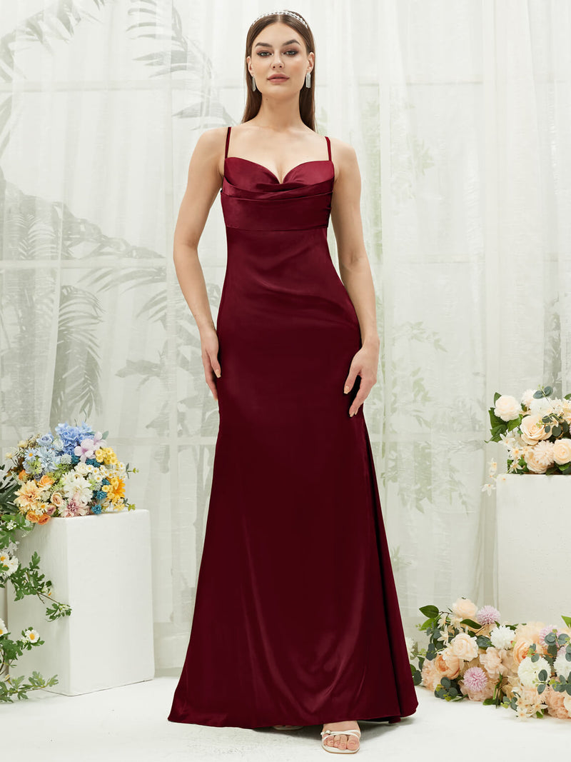 NZBridal Satin bridesmaid dresses CA221470 Rory Burgundy a
