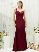 NZBridal Satin bridesmaid dresses CA221470 Rory Burgundy c