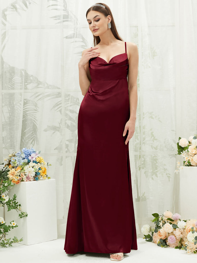 NZBridal Satin bridesmaid dresses CA221470 Rory Burgundy d