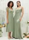 NZBridal Satin bridesmaid dresses CA221470 Rory Sage Green g1