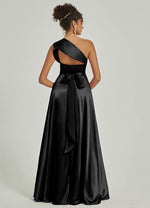NZBridal Satin bridesmaid dresses JS30218 Winnie Black b