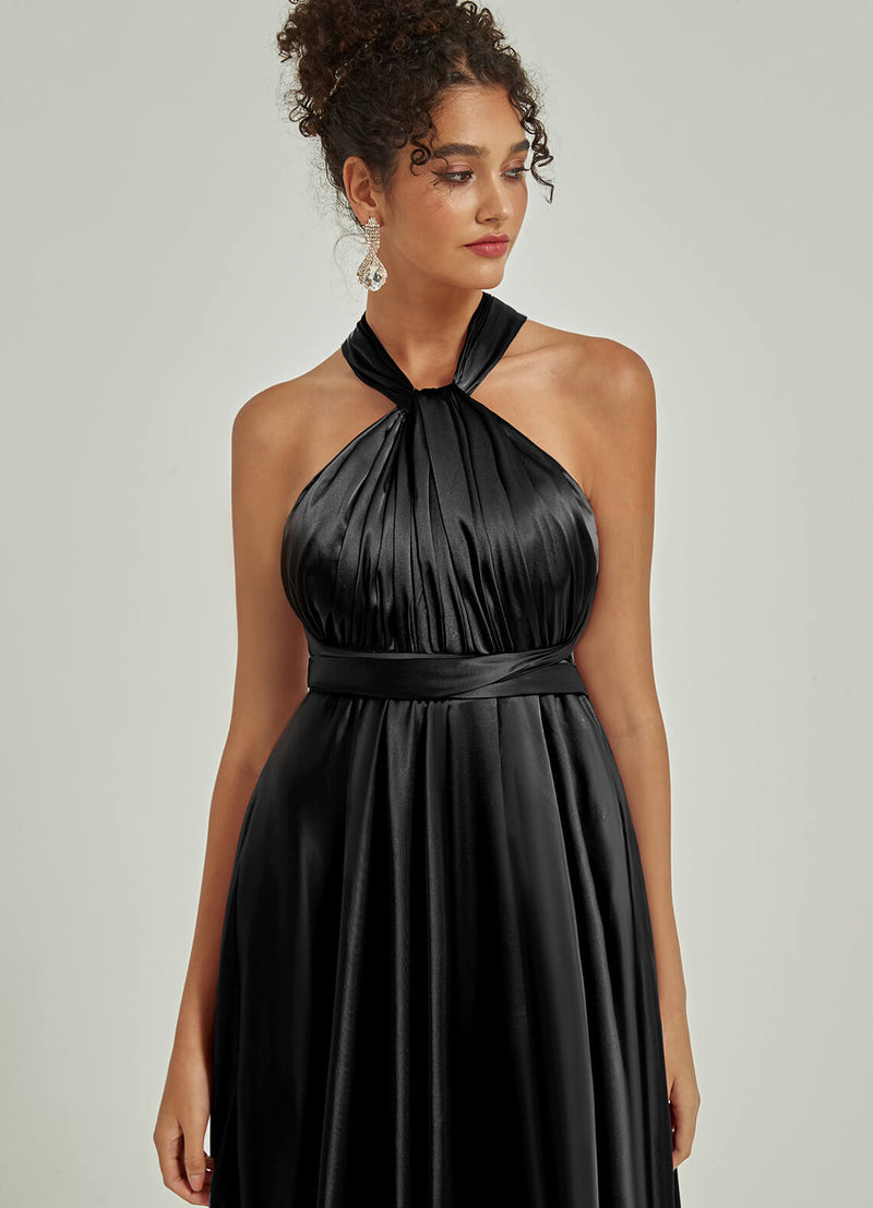 NZBridal Satin bridesmaid dresses JS30218 Winnie Black d