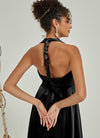 NZBridal Satin bridesmaid dresses JS30218 Winnie Black details