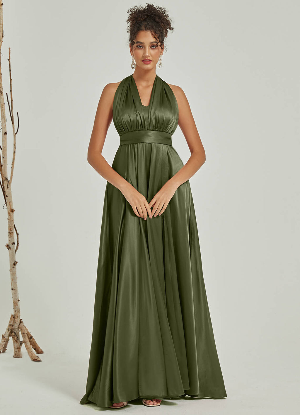 NZBridal Satin bridesmaid dresses JS30218 Winnie Olive Green g