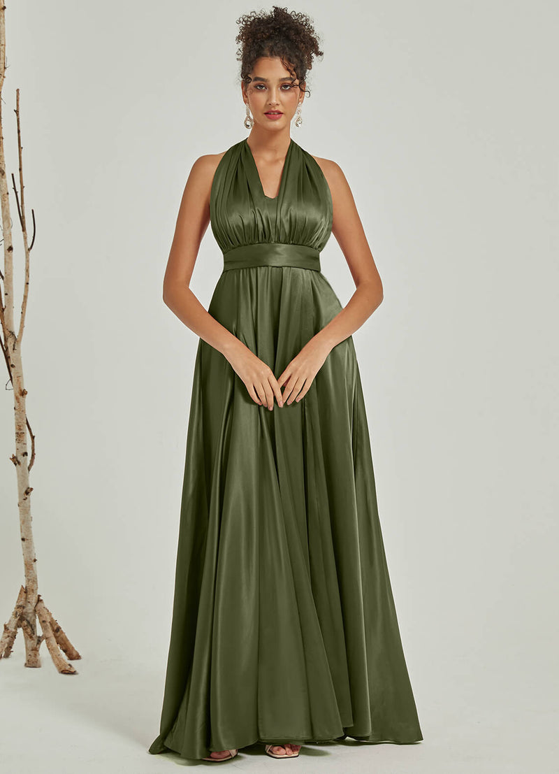 NZBridal Satin bridesmaid dresses JS30218 Winnie Olive Green a