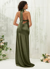  NZBridal Satin bridesmaid dresses R30517 Athena Olive Green b