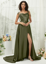 NZBridal Satin bridesmaid dresses XC30113 Juliet Olive Green c