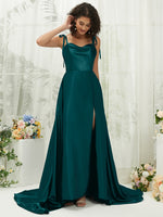 NZBridal Satin bridesmaid dresses XC30113 Juliet Peacock a