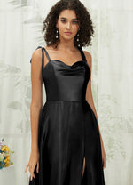 NZBridal Satin bridesmaid dresses XC30113 Juliet Black details