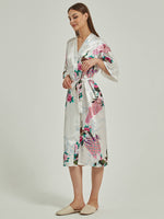 Floral Silk Bridal Party Robes Bridesmaid Robes 18 Colors In