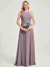 Floor length chiffon fabric Bridesmaid Dress