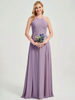 Floor length chiffon fabric Bridesmaid Dress