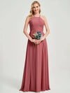 Floor length chiffon fabric Bridesmaid Dress