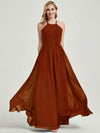 Floor length chiffon fabric Bridesmaid Dress