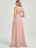 Dusty Pink Chiffon Bridesmaid Dress - Paloma