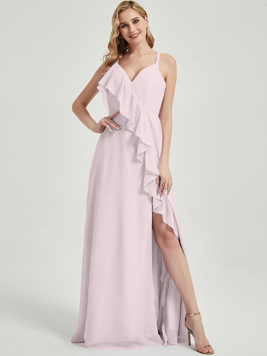 Pale Rose Chiffon Bridesmaid Dress - Paloma