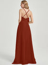 Rusty Red Chiffon Bridesmaid Dress Paloma